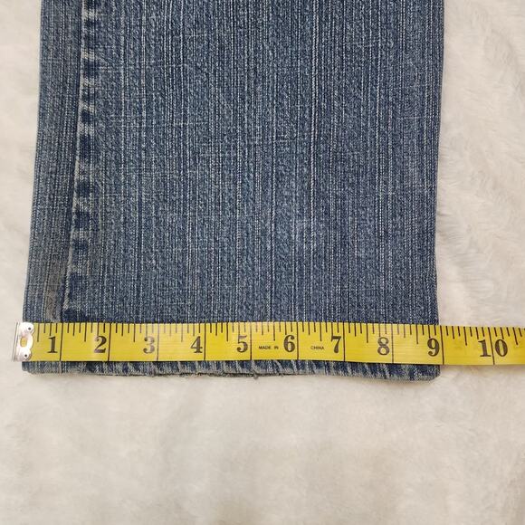 Ann Taylor LOFT Wide Leg Boot Leg Rodeo Jeans Buckle Hem, Size 8 - Picture 10 of 11